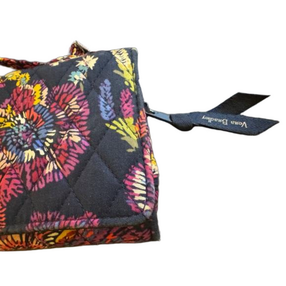 VERA BRADLEY Crossbody RFID Wallet In Midnight Wildflower - Picture 2 of 8